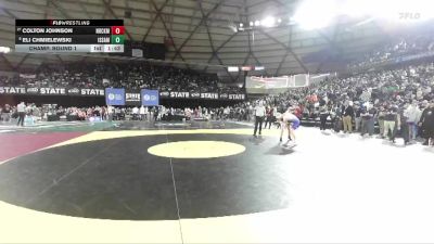 Boys 4A 144 lbs Champ. Round 1 - Colton Johnson, North Creek vs Eli Chmielewski, Issaquah