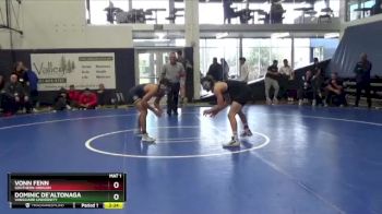 125 lbs Quarterfinal - Dominic De`altonaga, Vanguard University vs Vonn Fenn, Southern Oregon
