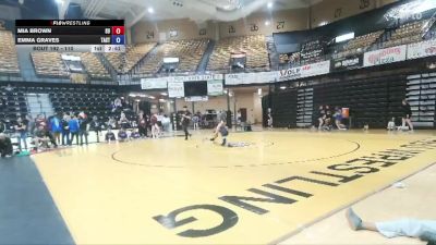 110 lbs Cons. Round 3 - Emma Graves, Tarleton State vs Mia Brown, Schreiner University