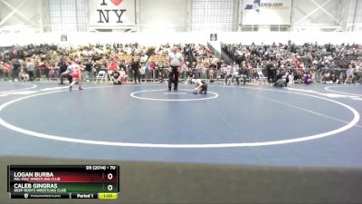 70 lbs Cons. Round 2 - Caleb Gingras, Deep Roots Wrestling Club vs Logan Burba, Pal-Mac Wrestling Club