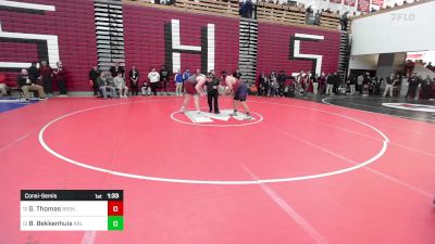 285 lbs Consolation - Gabriel Thomas, Brookline vs Brady Bekkenhuis, Arlington