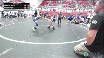 52 lbs Rr Rnd 3 - Obadiah Boyd, Harrah Little League Wrestling vs Tinley Jones, Kingfisher YellowJackets