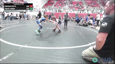 52 lbs Rr Rnd 3 - Obadiah Boyd, Harrah Little League Wrestling vs Tinley Jones, Kingfisher YellowJackets