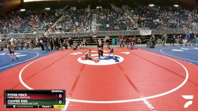 50 lbs Semifinal - Cooper Enis, Thermopolis Wrestling Club vs Pyper Price, Camel Kids Wrestling