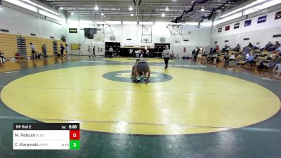 197D lbs Rr Rnd 2 - Mason Rebuck, Bloomsburg vs Cole Karpinski, Army
