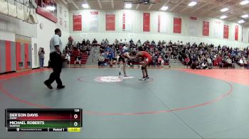 126 lbs Quarterfinal - Der`eon Davis, Shaw vs Michael Roberts, Norton