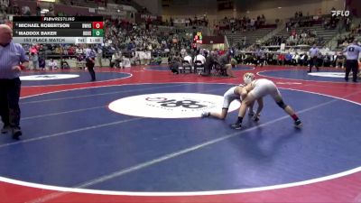 6A 106 lbs 1st Place Match - Maddox Baker, Har-Ber High School vs Michael Robertson, Bentonville West High School