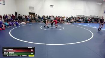 110-113 lbs Round 2 - Billy Brook, Laramie Middle School vs Teo Lopez, Johnson Junior High