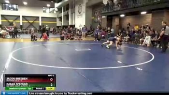 112 lbs Round 1 (6 Team) - Kailee Spencer, NW Iowa Angry Alpacas vs Jaden Breeden, Missouri Gold