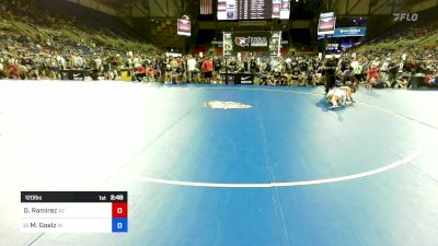 120 lbs Rnd Of 128 - Gabriel Ramirez, AZ vs Mason Goelz, IN