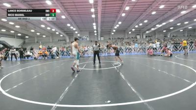 145 lbs Rr Rnd 3 - Lance Bordeleau, Doughboy Black - HSB vs Nico Maisel, University Hawks Wrestling Club - HSB
