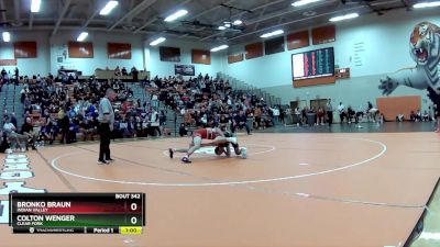 120 lbs Quarterfinal - Colton Wenger, Clear Fork vs Bronko Braun, Indian Valley