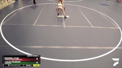 92 lbs Champ. Round 2 - Logan Pearson, Minnesota vs Maxwell Flen, Lakeville Youth Wrestling