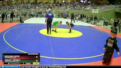 70 lbs Quarterfinal - Kenley Jackola, Sweet Home Mat Club vs Hayleigh Ortiz, Siuslaw Mat Club