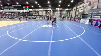 132 lbs Champ. Round 2 - Jaxson Turbiville, Harding County vs Keigan Couch, St. Mary`s Cardinals WC