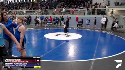 135 lbs X Bracket - Landon Foster, Soldotna Whalers Wrestling Club vs Britton Youngblood, Chugach Eagles Wrestling Club