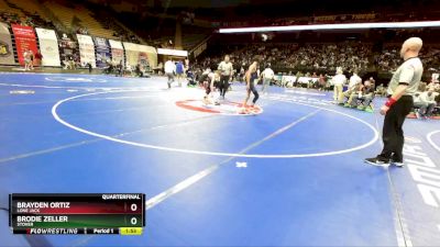 106 Class 1 lbs Quarterfinal - Brayden Ortiz, Lone Jack vs Brodie Zeller, Stover