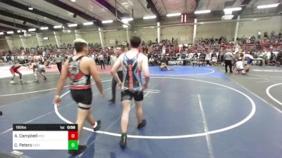 190 lbs Quarterfinal - Ayden Campbell, Red Wave vs CadenJace Peters, East Valley Wrestling Club