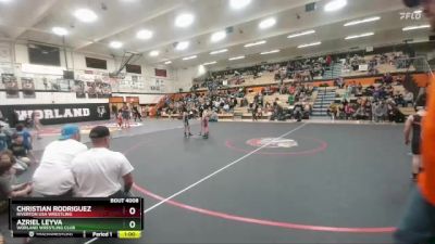 77 lbs Champ. Round 1 - Christian Rodriguez, Riverton USA Wrestling vs Azriel Leyva, Worland Wrestling Club