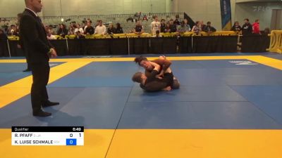 RAIN PFAFF vs KATRINA LUISE SCHMALE 2023 World IBJJF Jiu-Jitsu No ...