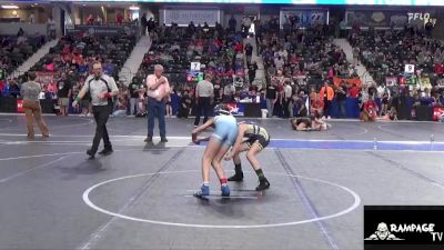 80 lbs Cons. Round 2 - Harloe Younkin, Oakley Wrestling Club vs Clara Yeager, Gray County Kids Wrestling Club