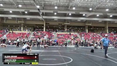 100 lbs Round 3 - Alana Behnk, Power House Youth Wrestling vs Jordyn Vick, EXCELSIOR SPRINGS