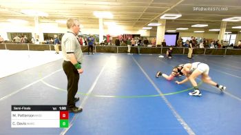 124 lbs Semifinal - Matthew Patterson, Middleborough vs Carnell Davis, MarcAurele Youth