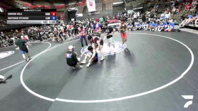 138 lbs Orion Hill, SAWA - Sacramento Area Wrestling Association vs Nathan Itchon, LAWA - Los Angles Wrestling Association