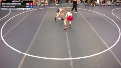 120 lbs Cons. Round 1 - Brock Manderschied, Peak Wrestling Club vs Beau Haugen, GunSmoke Wrestling Club