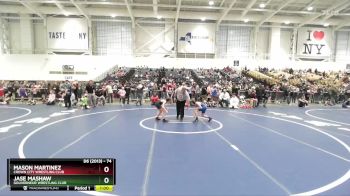74 lbs Quarterfinal - Mason Martinez, Crown City Wrestling Club vs Jase Mashaw, Gouverneur Wrestling Club
