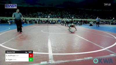 80 lbs Round Of 32 - Carson Huffman, Fort Gibson Youth Wrestling vs Bradley Egan, Cowboy Wrestling Club