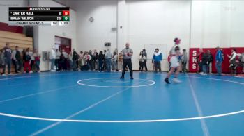 150 lbs Champ. Round 2 - Carter Hall, Hanover Central vs Isaiah Wilson, Southport Wrestling Club