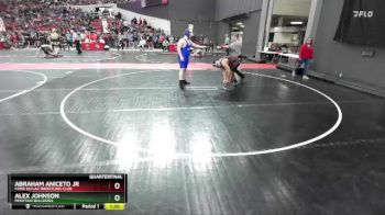 240 lbs Quarterfinal - Alex Johnson, Peshtigo Bulldogs vs Abraham Aniceto Jr, Fond Du Lac Wrestling Club