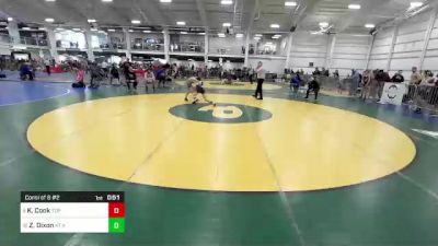 88 lbs Consi Of 8 #2 - Kaiden Cook, Top Flight Wrestling Academy vs Zack Dixon, KT Kidz