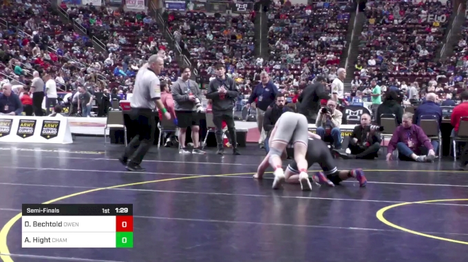 215 lbs Semifinal - Dillon Bechtold, Owen J. Roberts vs Aiden Hight ...