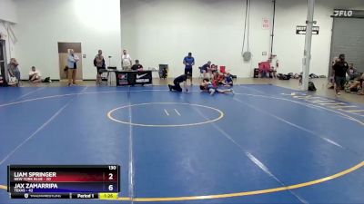 130 lbs 2nd Wrestleback (8 Team) - Liam Springer, New York Blue vs Jax Zamarripa, Texas