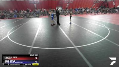 82 lbs Champ. Round 1 - Lincoln Giza, Wisconsin vs Cole Stave, Victory School Of Wrestling