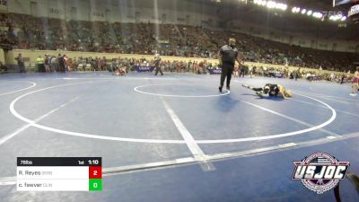 76 lbs Round Of 16 - Rudy Reyes, Derby Wrestling Club vs Catch Fawver, Clinton Youth Wrestling