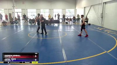 130 lbs Quarterfinals (8 Team) - Andrew Kimball, Maryland vs Aspen Tritz, Wisconsin