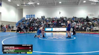 190 lbs Cons. Round 1 - Logan Wood, Desoto Central High School vs Aidan Pruett, Tupelo High School