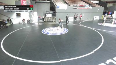 110 lbs Cons. Sub-quarters - Saluna Acuna vs Annaleigh Miller, 951 Wrestling Club