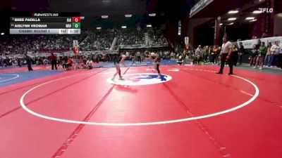 100 lbs Champ. Round 1 - Bree Padilla, Cheyenne East vs Aislynn Vroman, Wind River