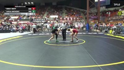 140 lbs Quarterfinal - Layla Anthony, Paola Hs vs Emily Britt, Columbus Hs