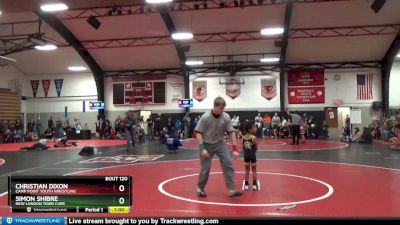 2 lbs Semifinal - Christian Dixon, Camp Point Youth Wrestling vs Simon Shibre, New London Tiger Cubs