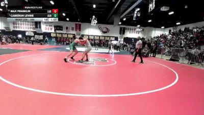 190 lbs Champ. Round 2 - Cameron Levine, Aliso Niguel vs Max Franklin, La Serna