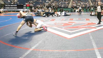 5A 132 lbs 1st Place Match - Miller Menteer, Currituck County vs James Stephens, West Rowan High School