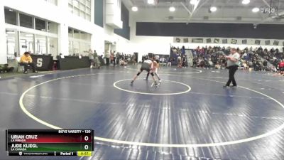 120 lbs Cons. Round 2 - Jude Kliegl, La Canada vs Uriah Cruz, La Mirada