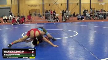 174 lbs Quarterfinal - Ethan Contreras, Unattached vs Olajuwon Sobomehin, UN Clackamas Community College