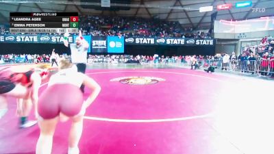 Girls 1B/2B/1A 155 Quarterfinal - Emma Peterson, Montesano (Girls) vs Leandra Agee, Omak (Girls)