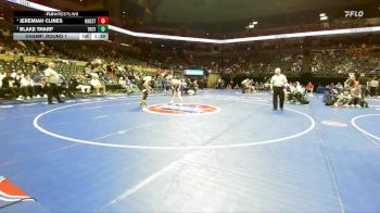 165 Class 4 lbs Champ. Round 1 - Jeremiah Clines, Northwest vs Blake Tharp, Troy Buchanan